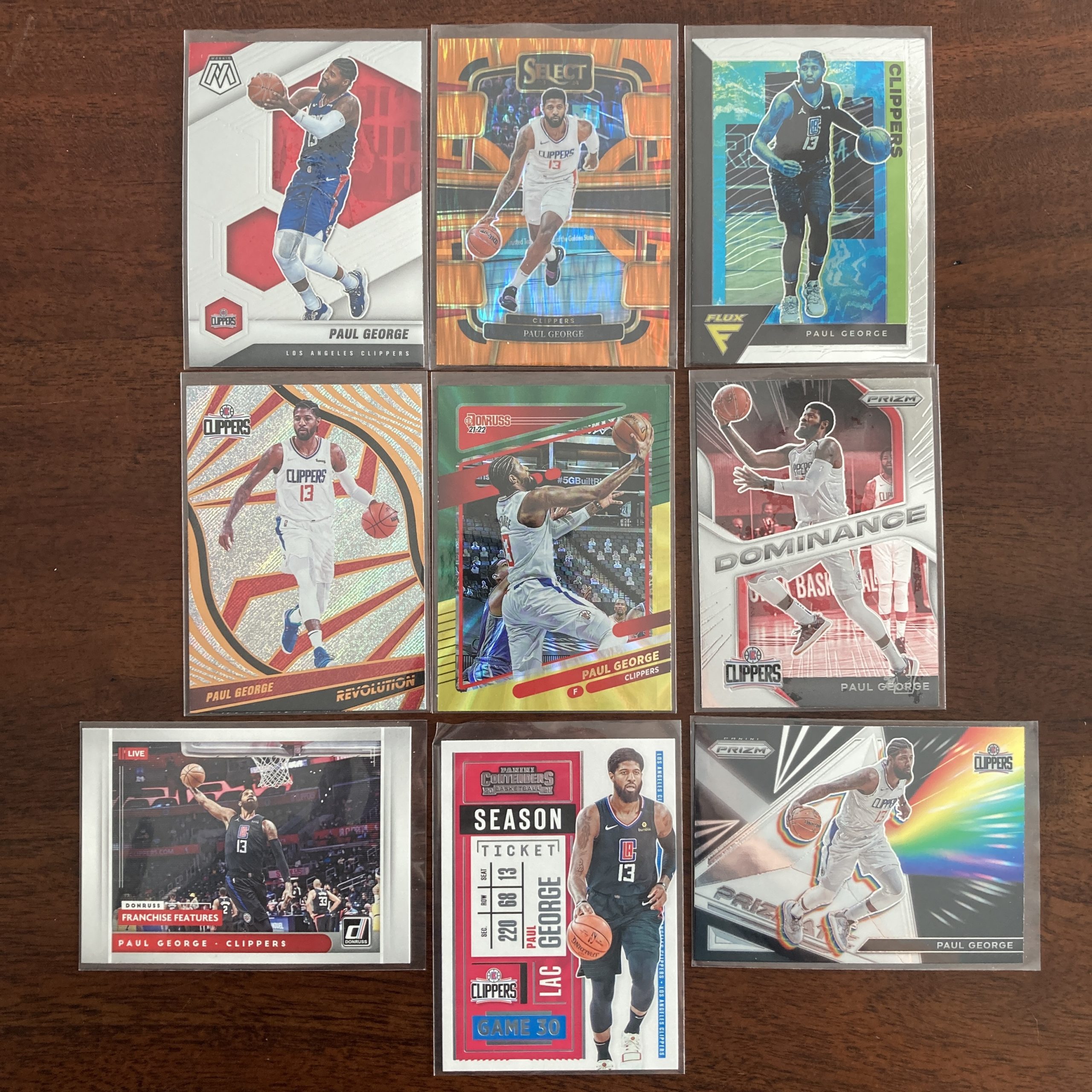 paul george lot of basketball cards - instant collection bundle pack