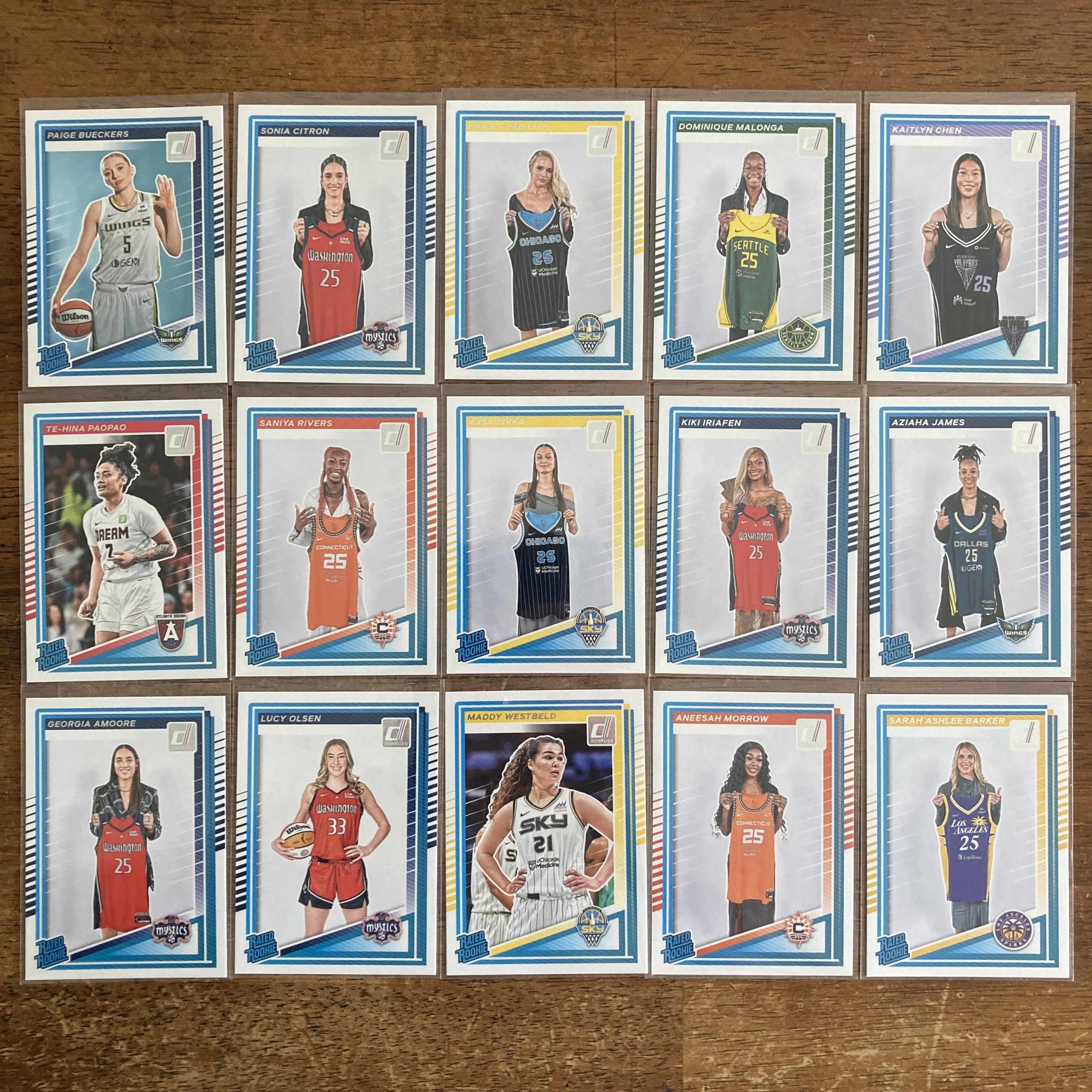 lot of wnba basketball rookie cards, rc - instant collection bundle pack