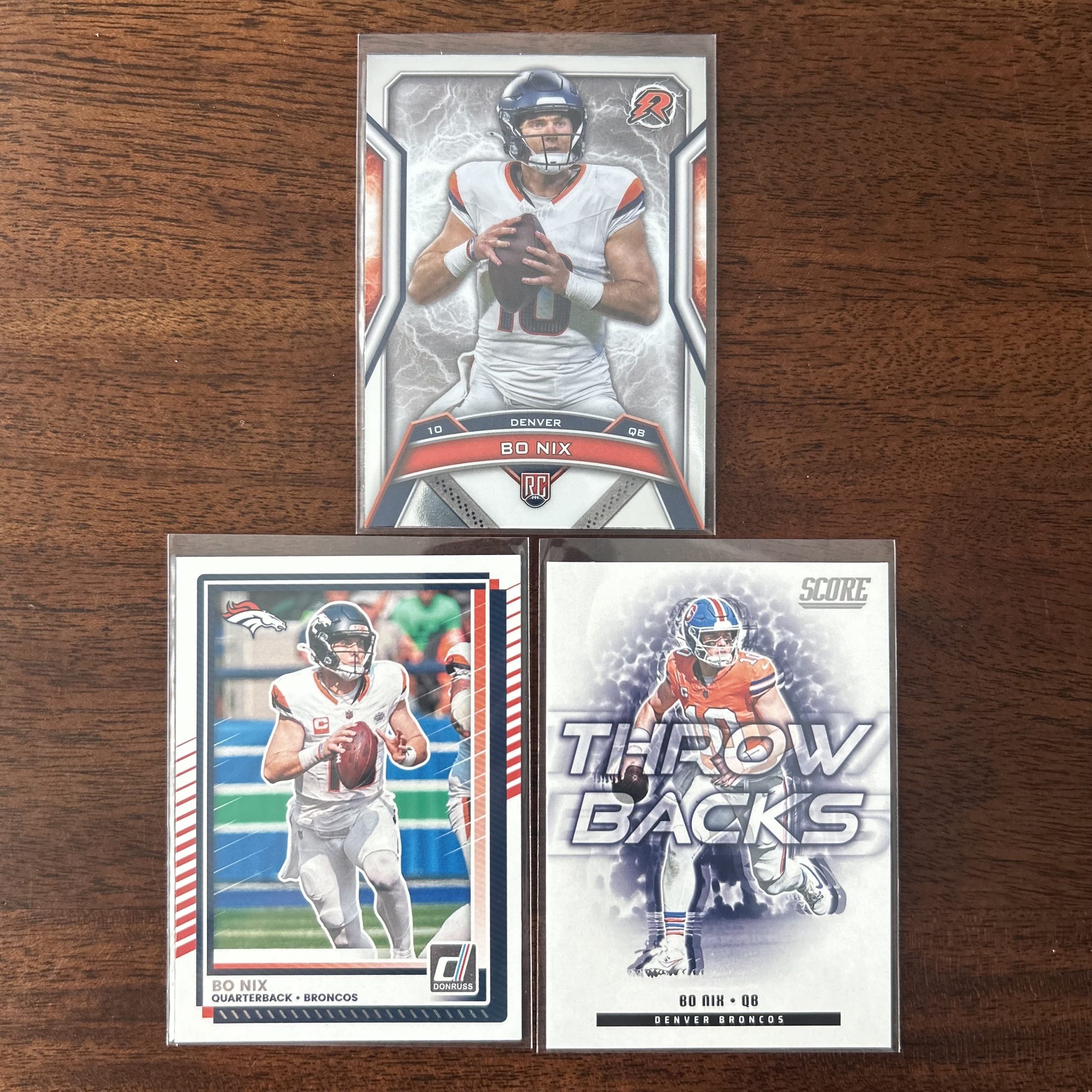 bo nix lot of football cards, rookie rc - instant collection bundle pack