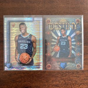 cedric coward lot of basketball cards, rookie rc - instant collection bundle pack