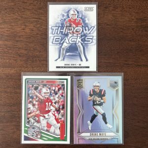 drake maye lot of football cards - instant collection bundle pack