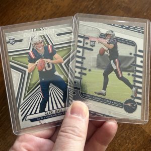 drake maye lot of football cards, rookie rc - instant collection bundle pack