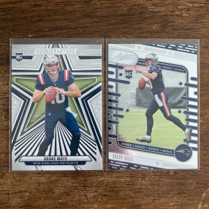drake maye lot of football cards, rookie rc - instant collection bundle pack