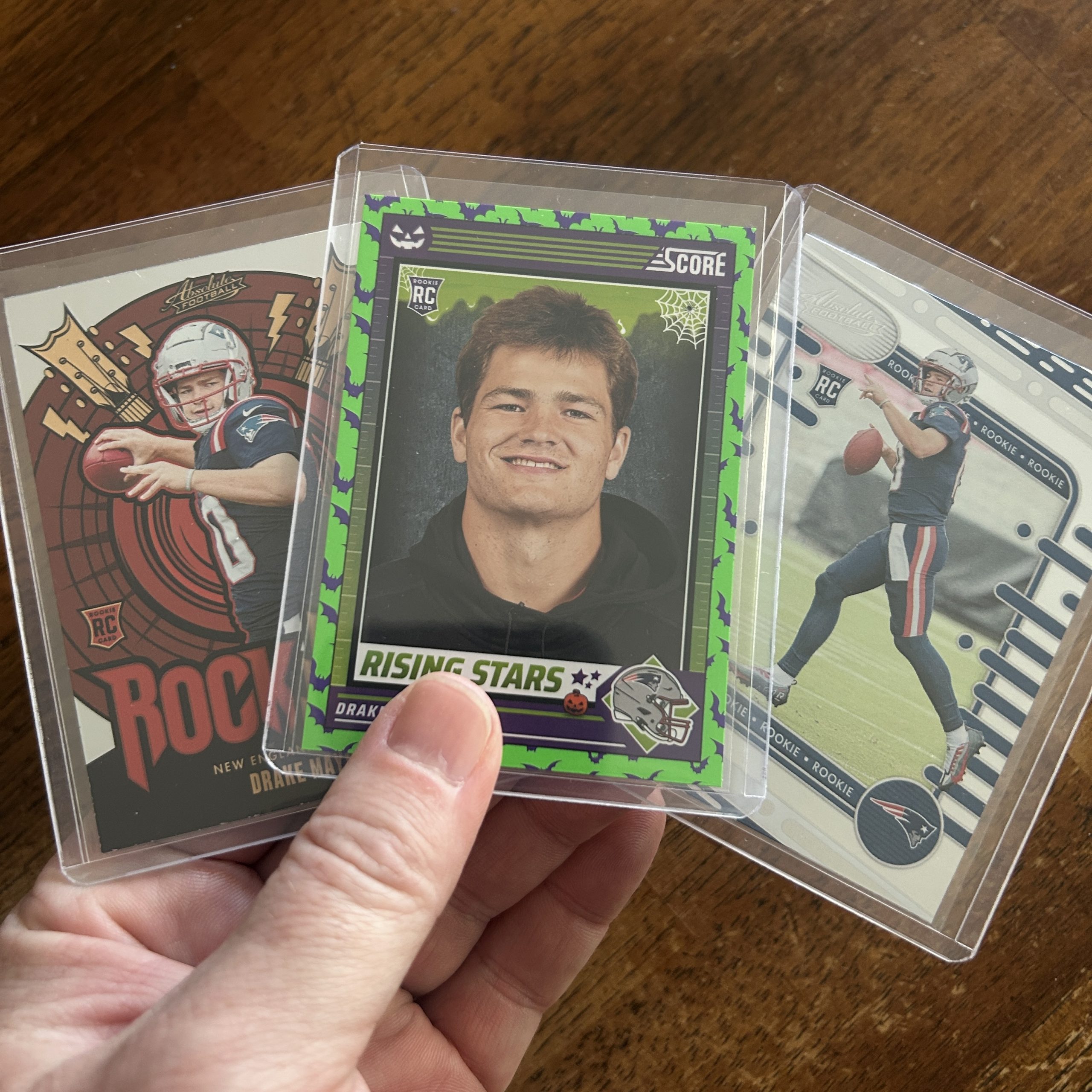 drake maye lot of football cards, rookie rc - instant collection bundle pack