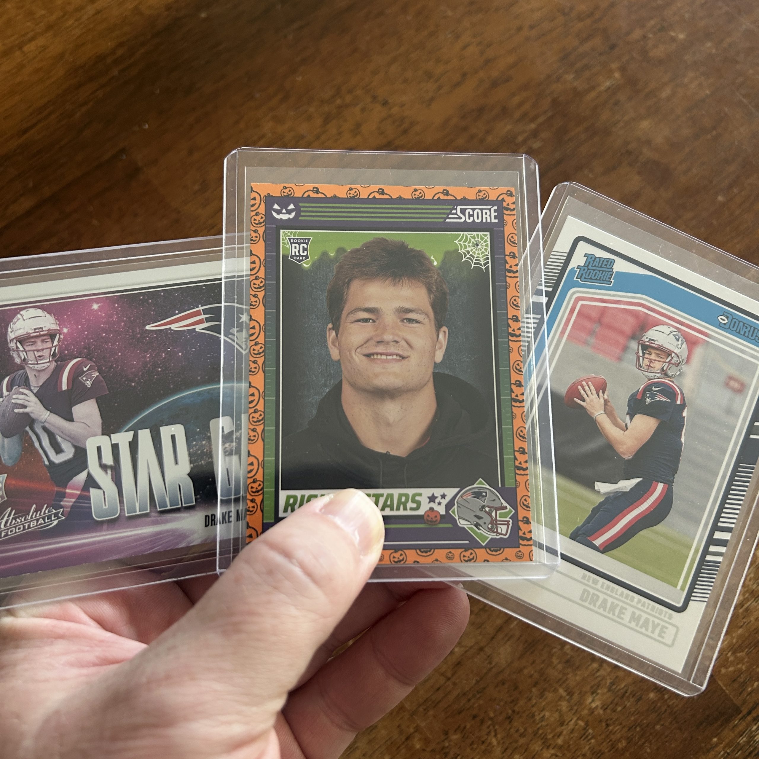 drake maye lot of football cards, rookie rc - instant collection bundle pack