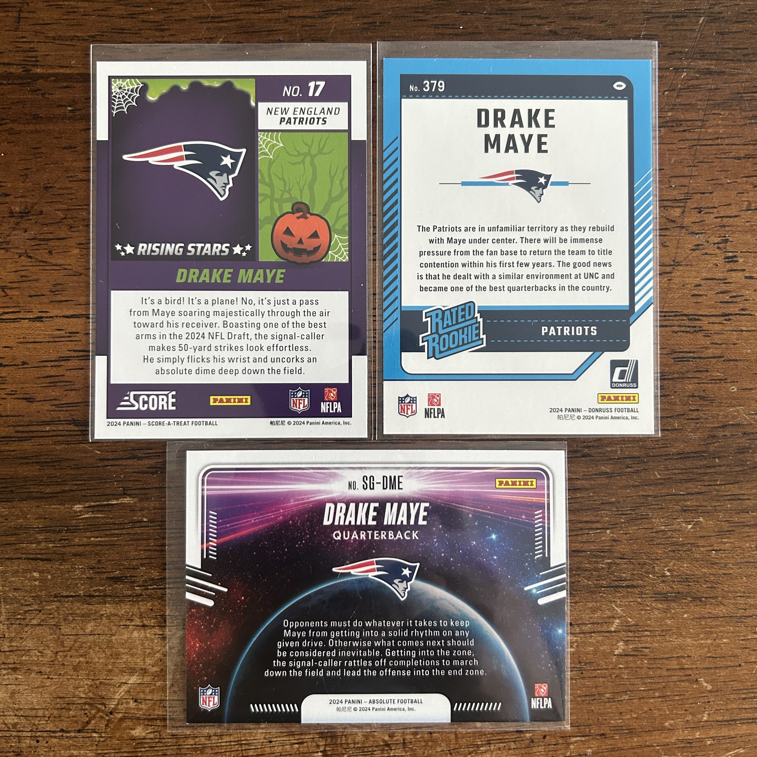 drake maye lot of football cards, rookie rc - instant collection bundle pack