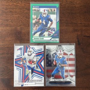 james cook lot of football cards - instant collection bundle pack