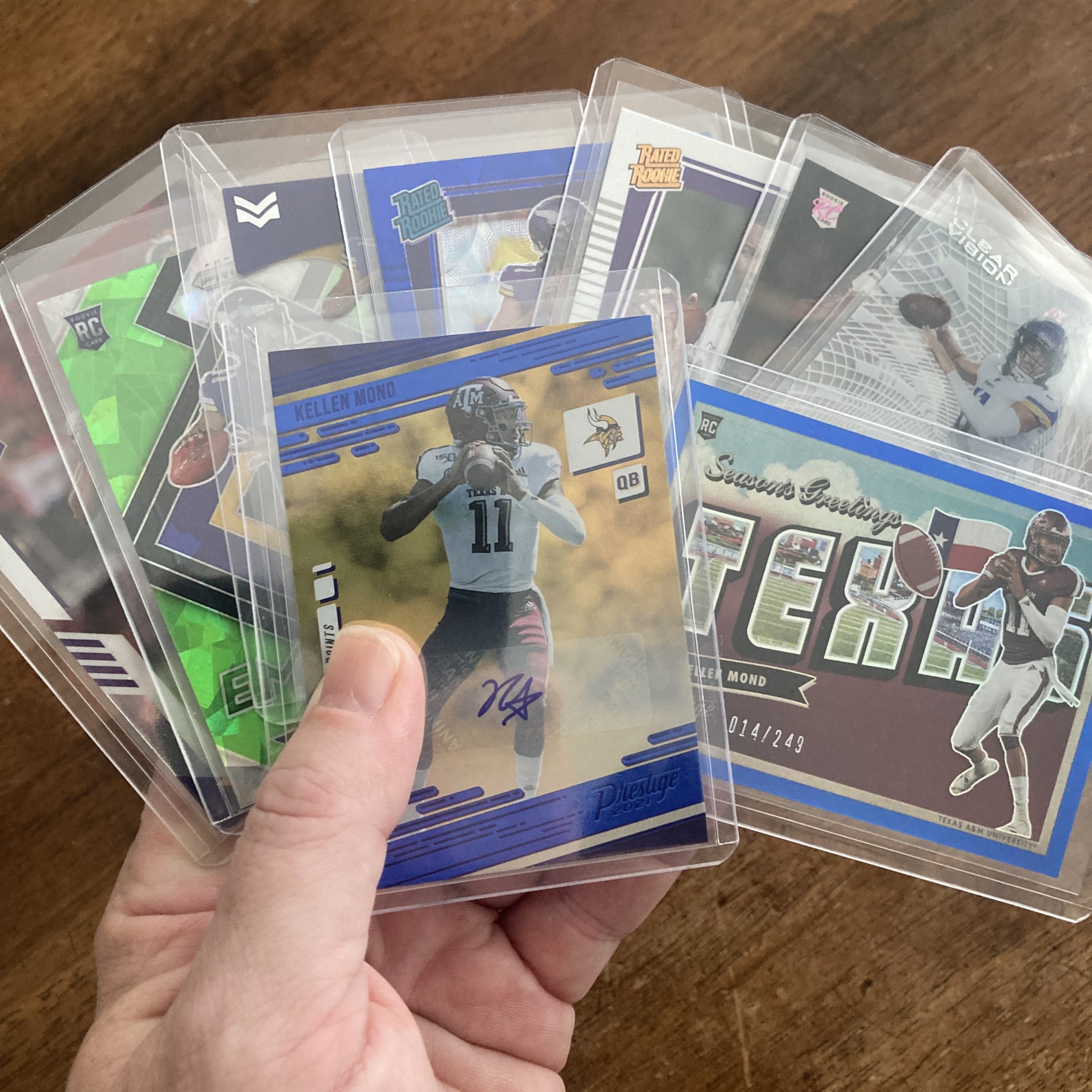 kellen mond lot of football cards, rookie autograph, rc auto - instant collection bundle pack