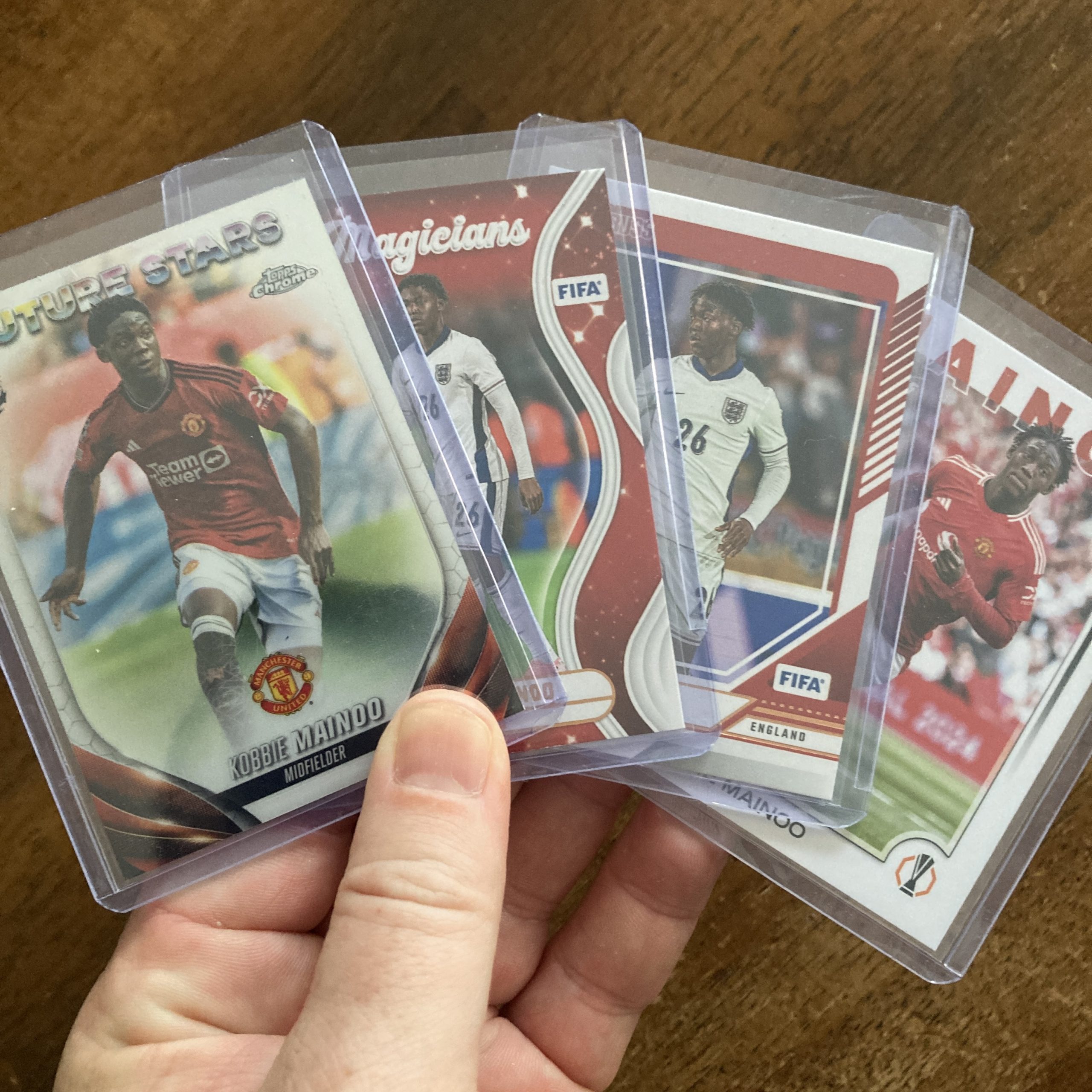 kobbie mainoo lot of soccer cards - instant collection bundle pack