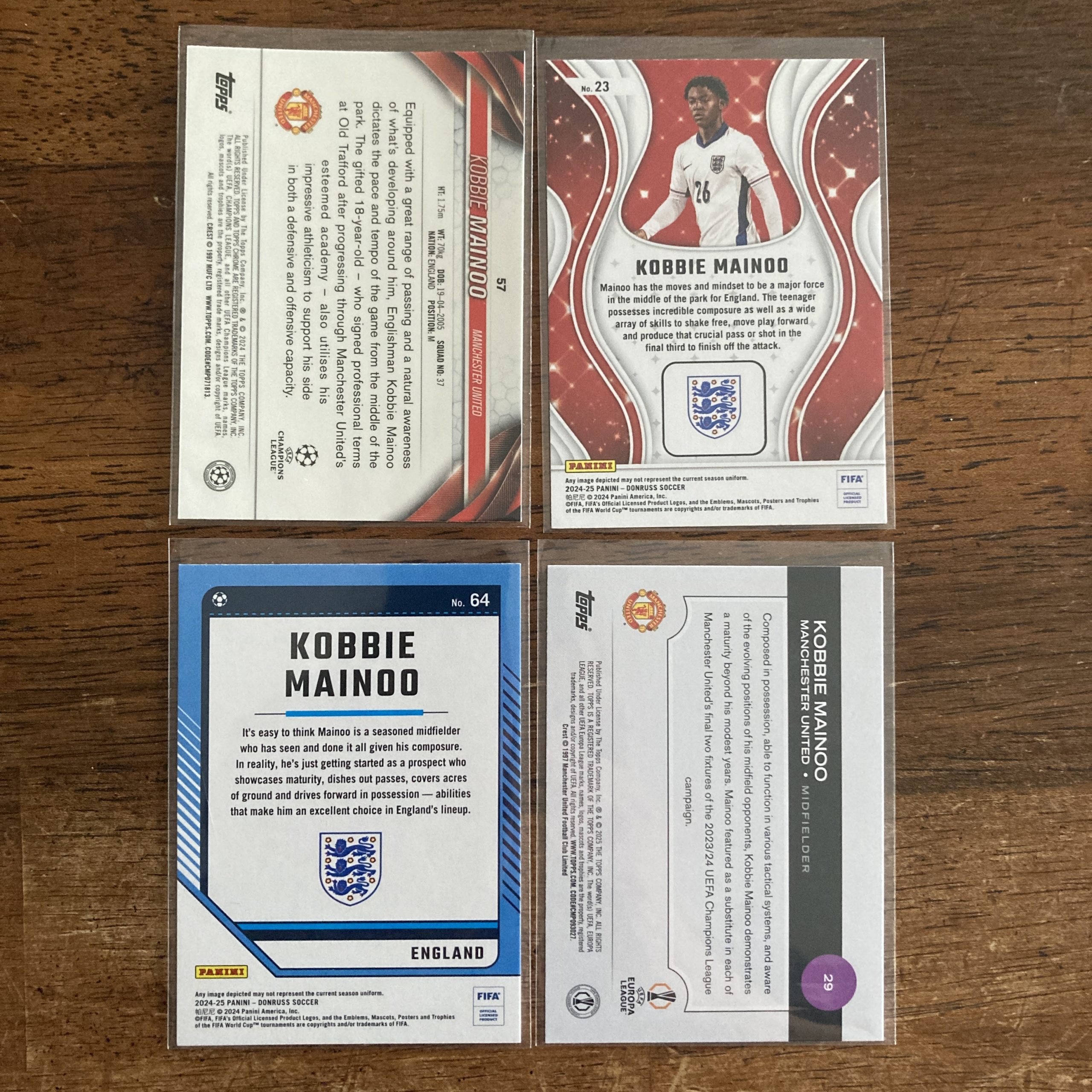 kobbie mainoo lot of soccer cards - instant collection bundle pack