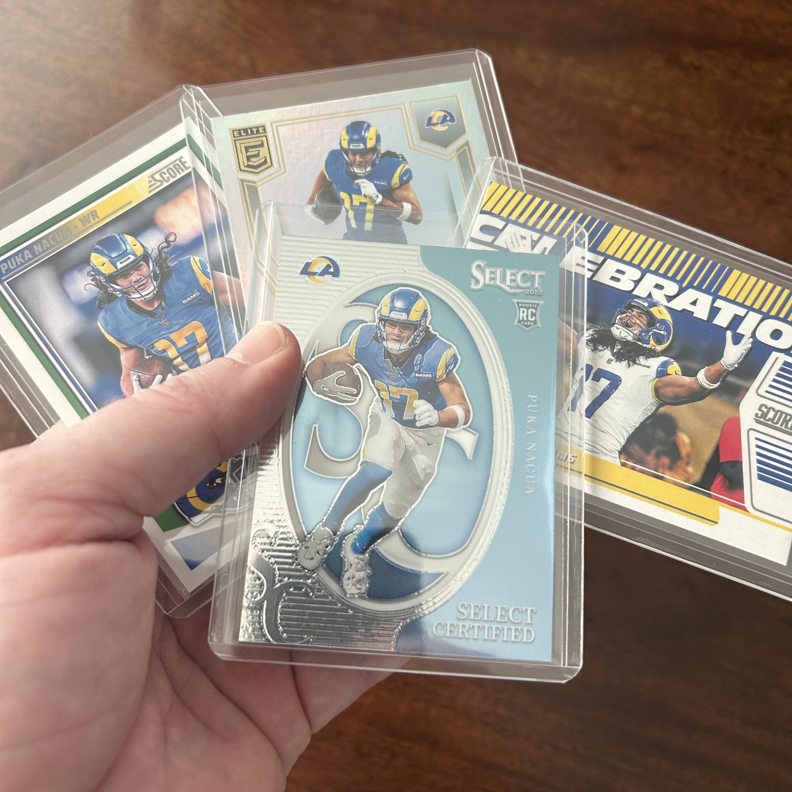 puka nacua lot of football cards, rookie rc - instant collection bundle pack