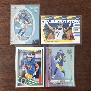 puka nacua lot of football cards, rookie rc - instant collection bundle pack