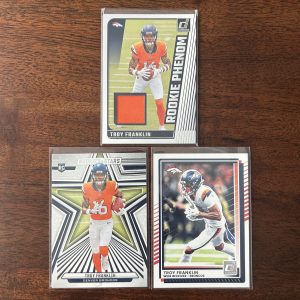 troy franklin lot of football cards, rookie rc - instant collection bundle pack