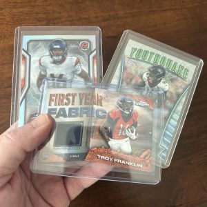 troy franklin lot of football cards, rookie rc - instant collection bundle pack