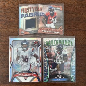 troy franklin lot of football cards, rookie rc - instant collection bundle pack