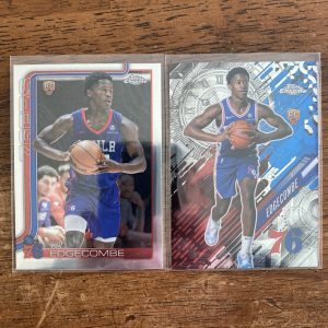 vj edgecombe lot of basketball cards, rookie rc - instant collection bundle pack