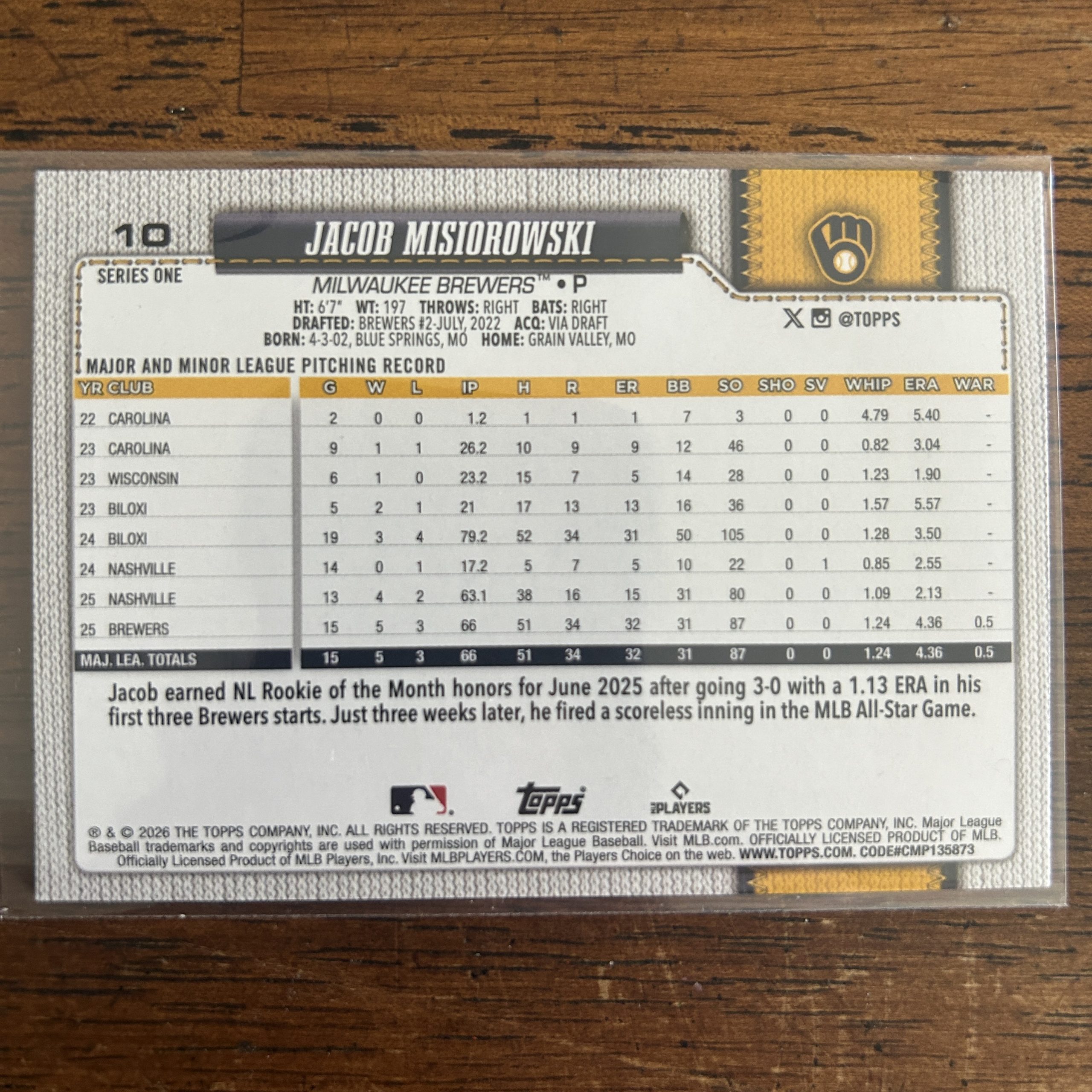 Jacob Misiorowski RCs Pack w/SP Green Easter Foil, Lot of 2 Baseball Rookie Cards (inv2) - Image 5