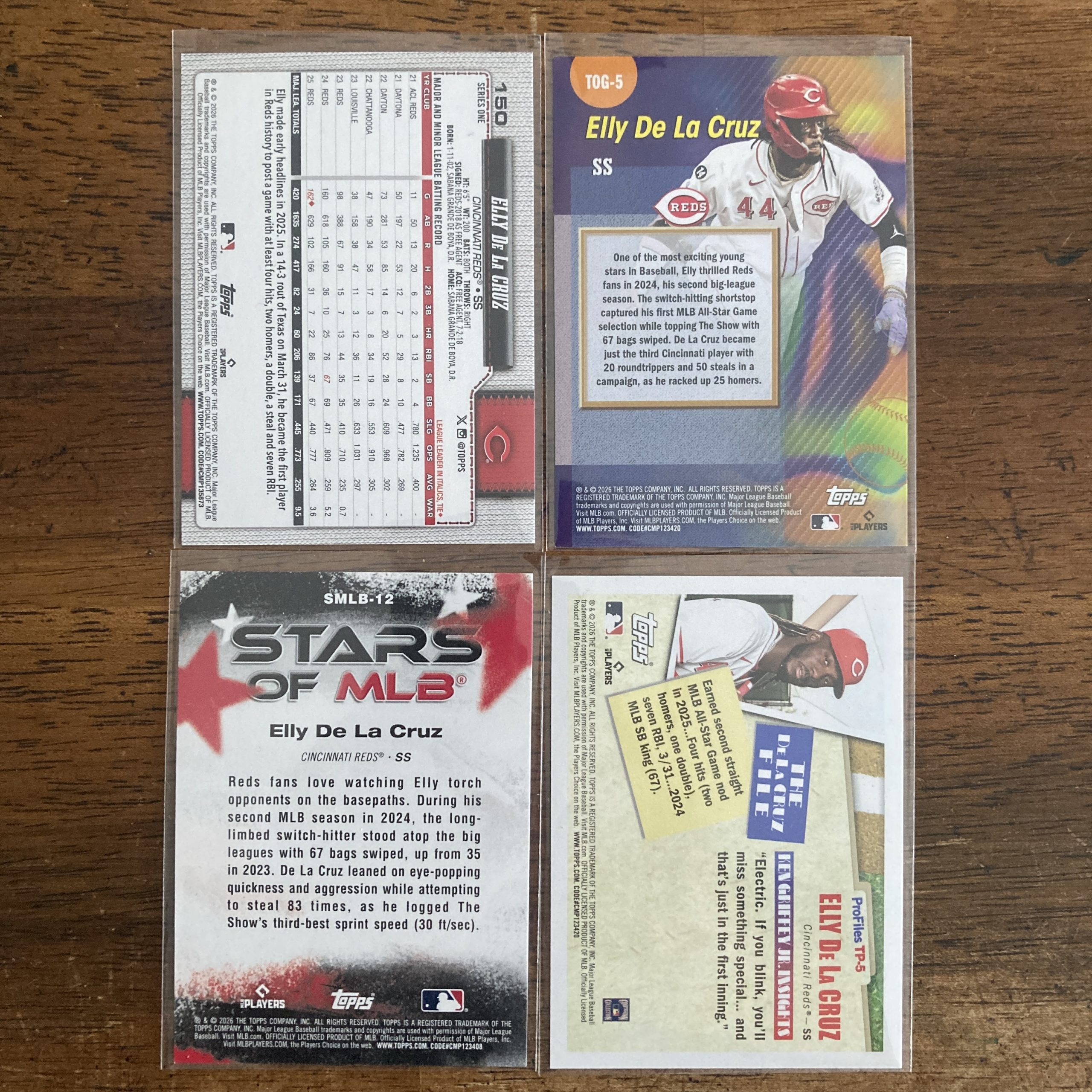 elly de la cruz lot of baseball cards - instant collection bundle pack