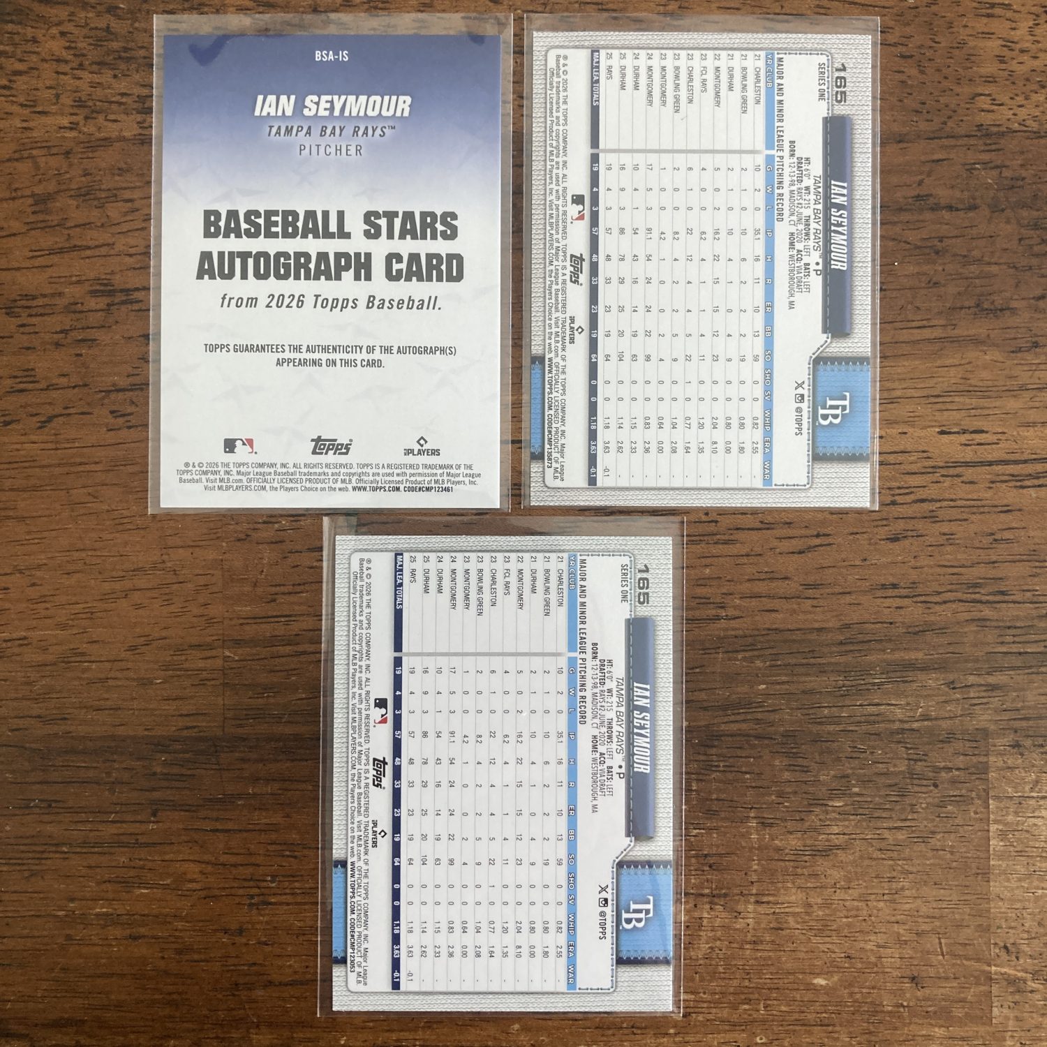 ian seymour lot of baseball cards, rookie rc auto autograph - instant collection bundle pack