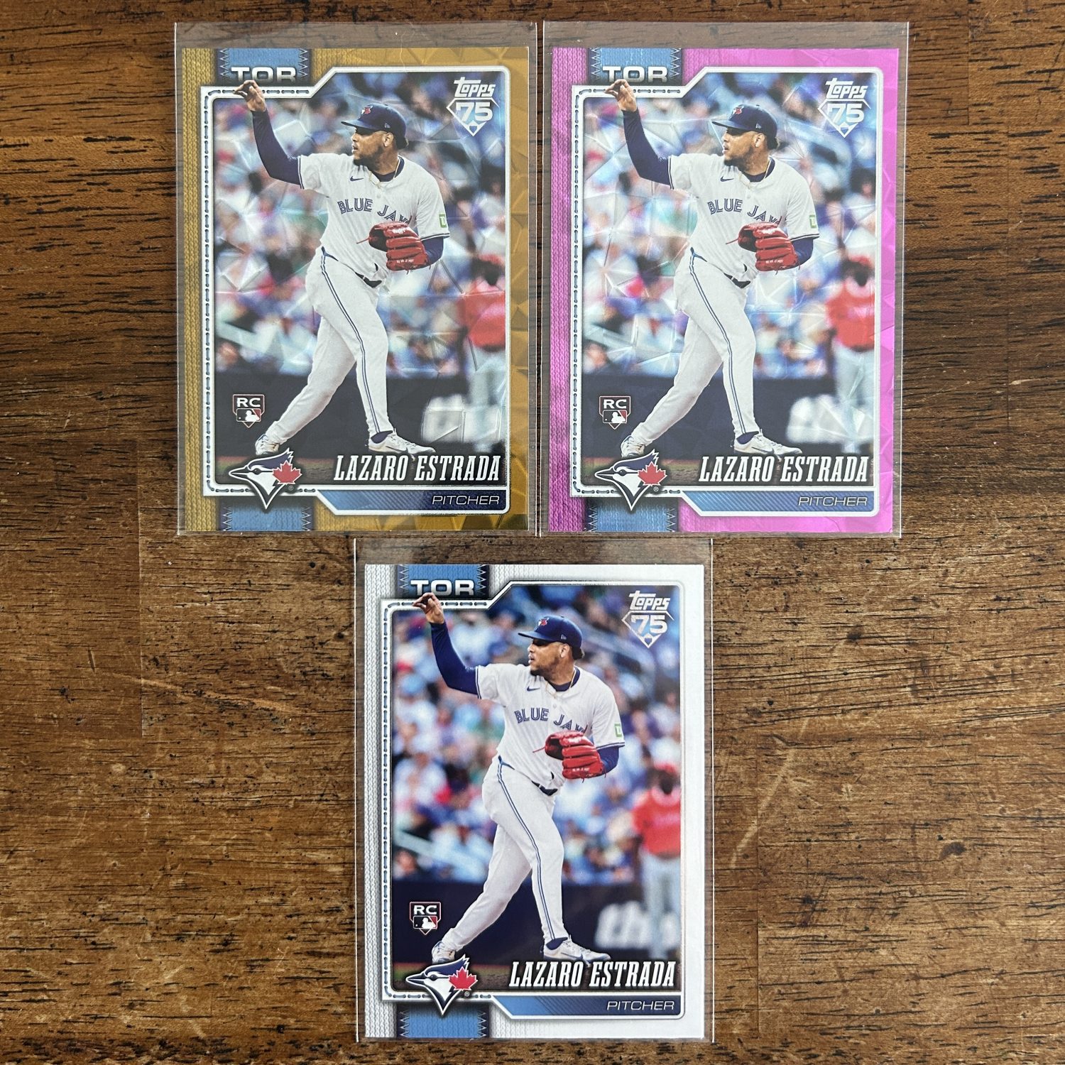 lazaro estrada lot of baseball cards, rookie rc - instant collection bundle pack