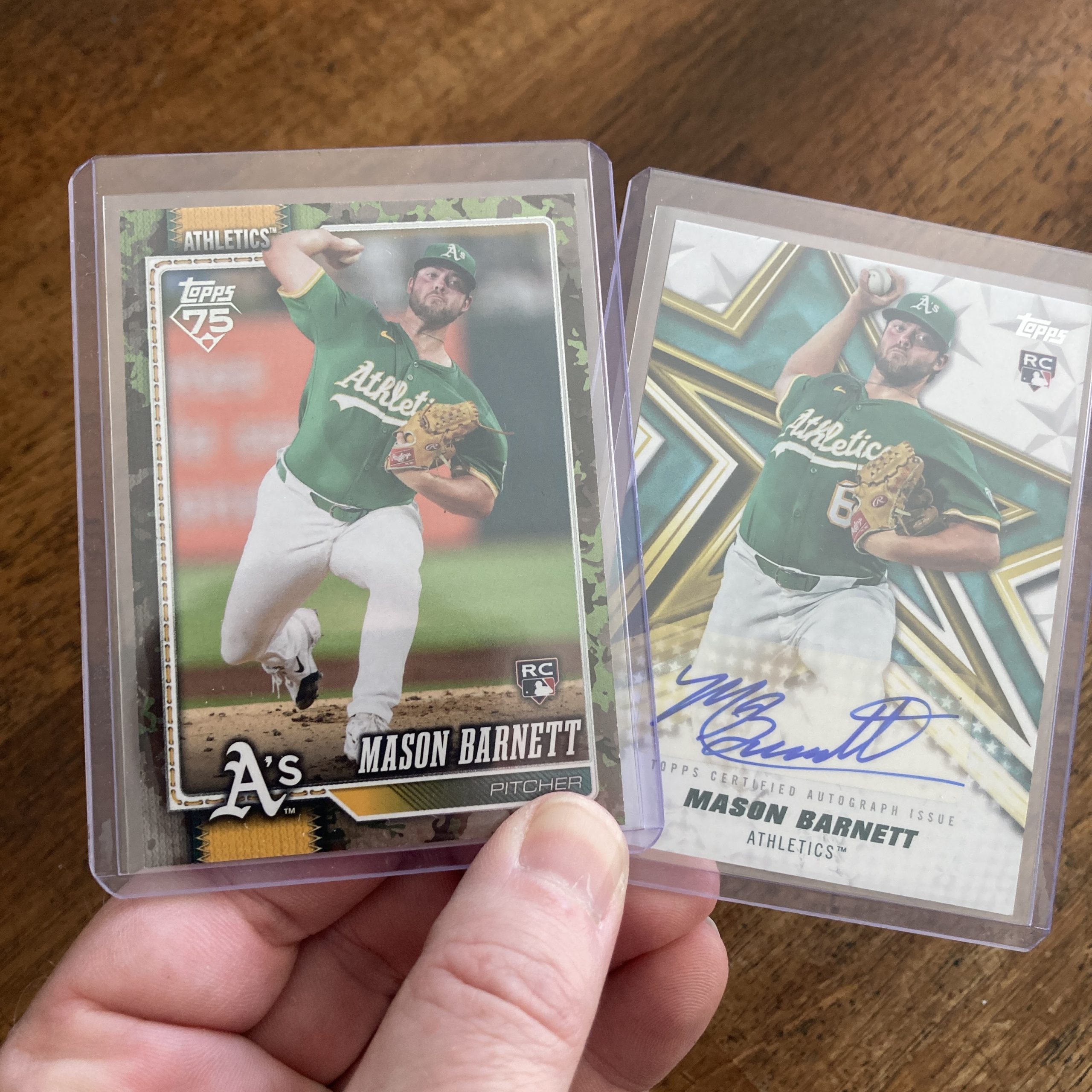 mason barnett lot of baseball cards, rookie rc auto - instant collection bundle pack