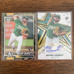 mason barnett lot of baseball cards, rookie rc auto - instant collection bundle pack