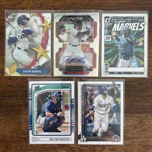 dalton rushing lot of baseball cards, rookie rc auto - instant collection bundle pack
