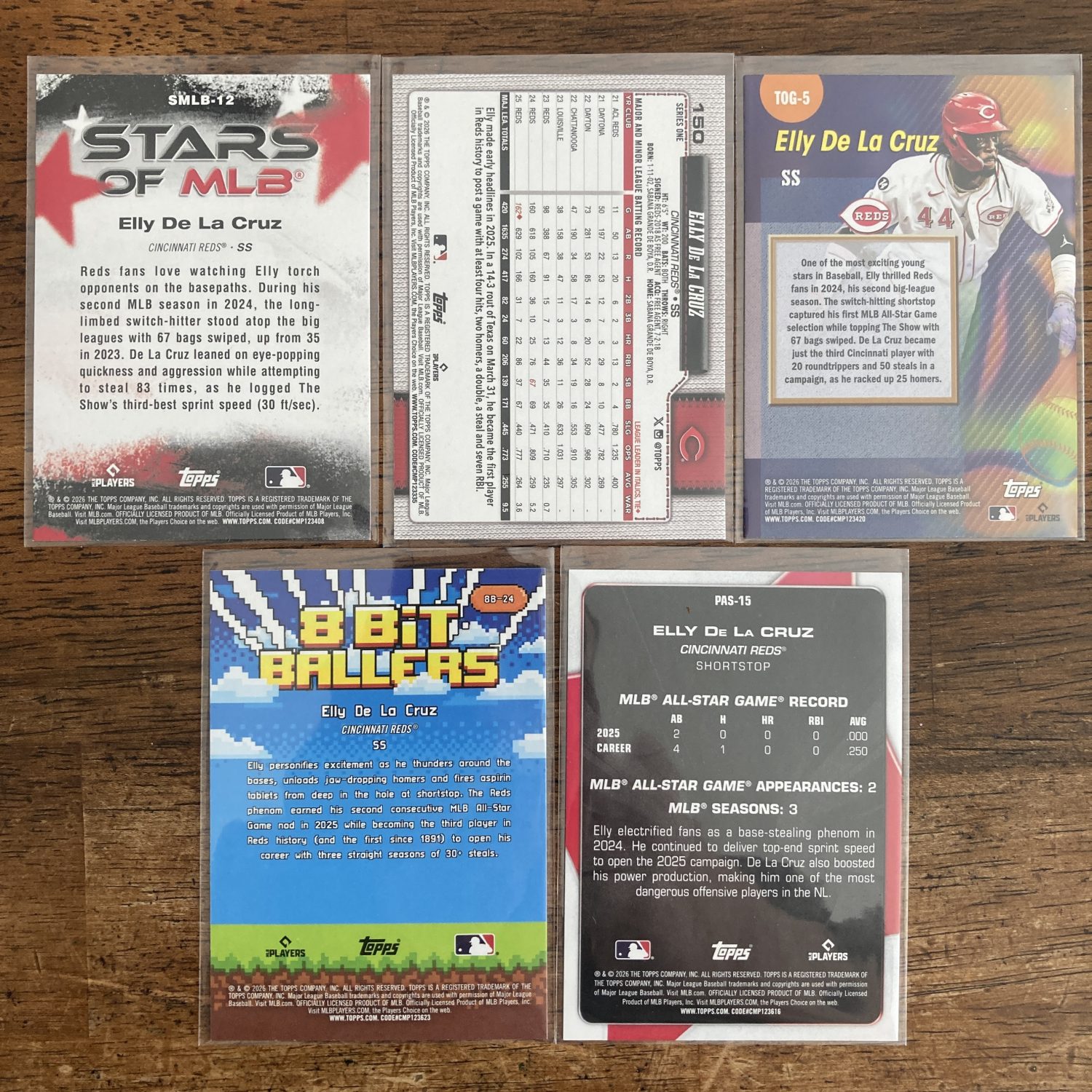 elly de la cruz lot of baseball cards - instant collection bundle pack