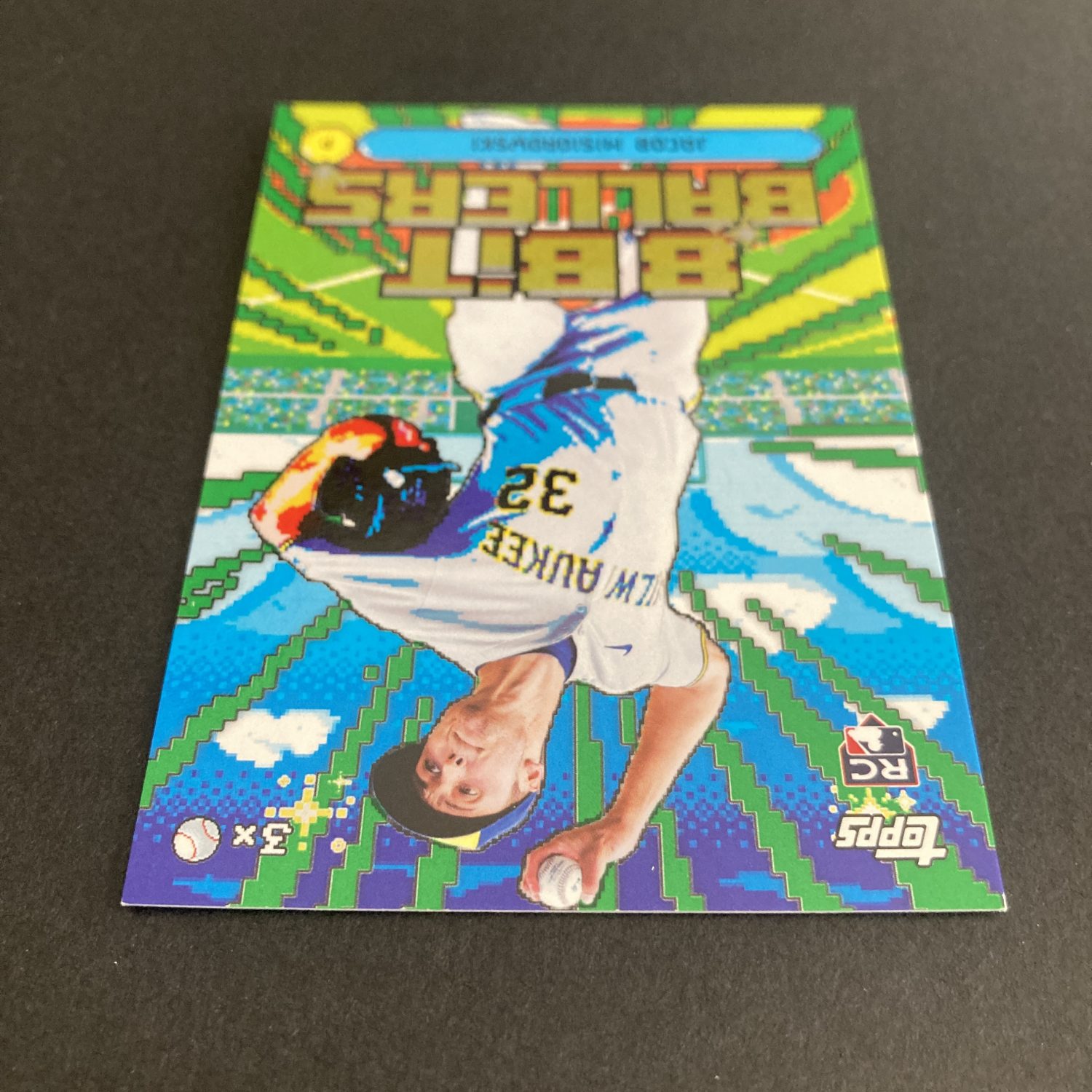 Jacob Misiorowski RCs Pack w/SP (#'ed /99) Green 8 Bit Ballers, Lot of 3 Baseball Rookie Cards (inv3) - Image 6