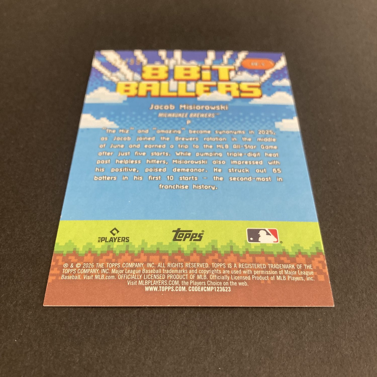 Jacob Misiorowski RCs Pack w/SP (#'ed /99) Green 8 Bit Ballers, Lot of 3 Baseball Rookie Cards (inv3) - Image 8