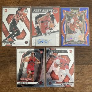 ja'kobe walter lot of basketball cards, rookie rc auto - instant collection bundle pack