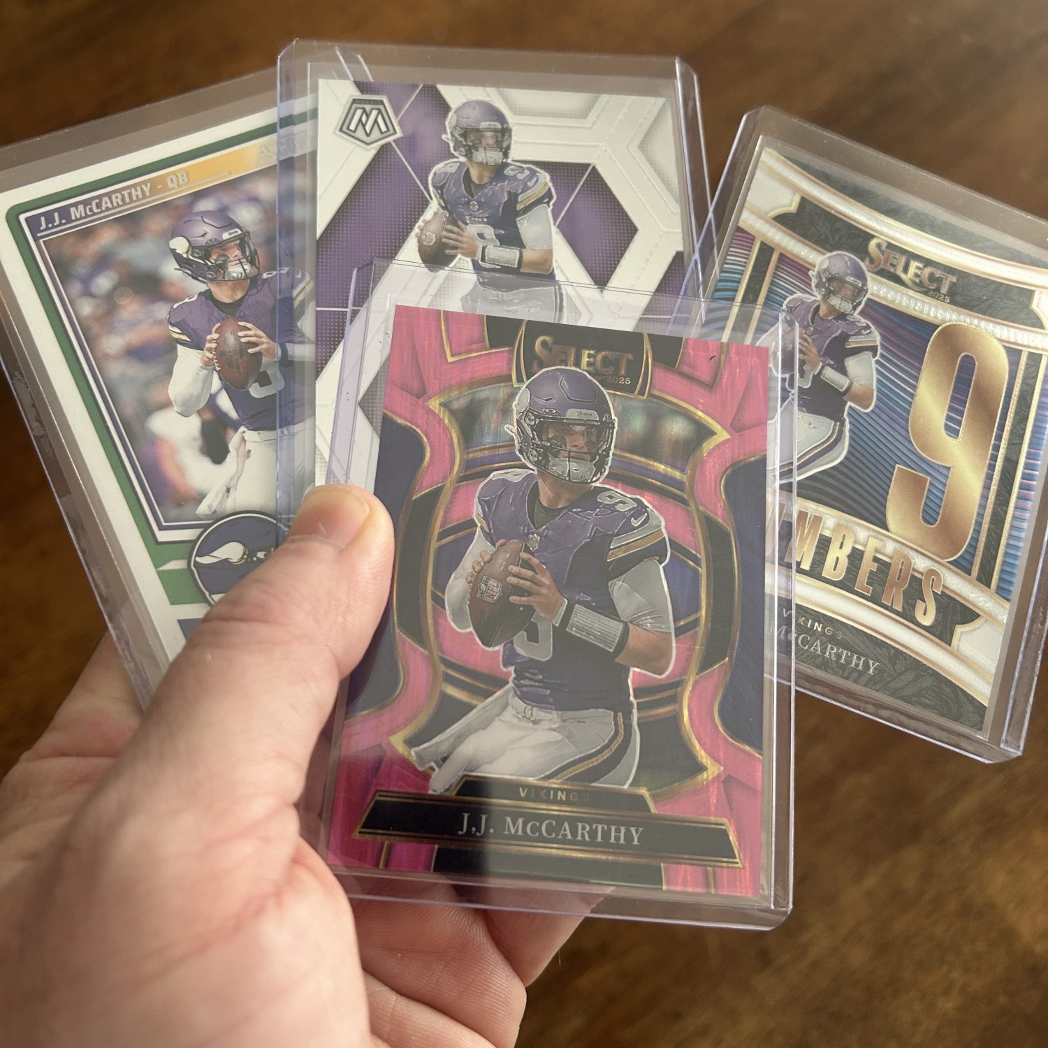 jj mccarthy lot of football cards - instant collection bundle pack