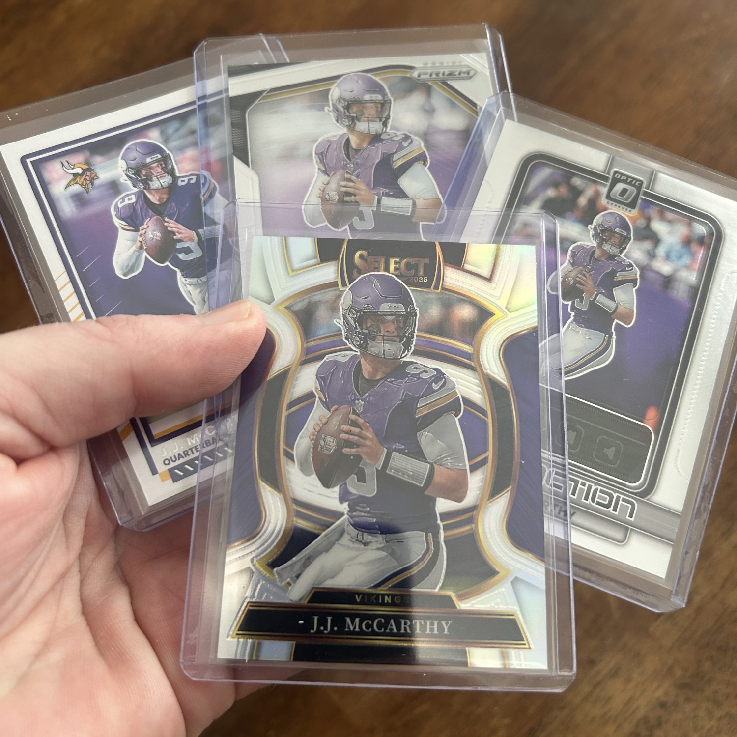 jj mccarthy lot of football cards - instant collection bundle pack