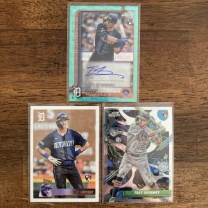 trey sweeney lot of baseball cards, rookie rc auto - instant collection bundle pack