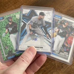 troy johnston lot of baseball cards, rookie rc auto - instant collection bundle pack