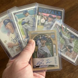 brady singer lot of baseball cards, rookie auto, rc autograph - instant collection bundle pack