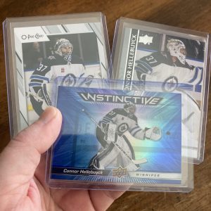 connor hellebuyck lot of hockey cards - instant collection bundle pack