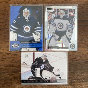 connor hellebuyck lot of hockey cards - instant collection bundle pack