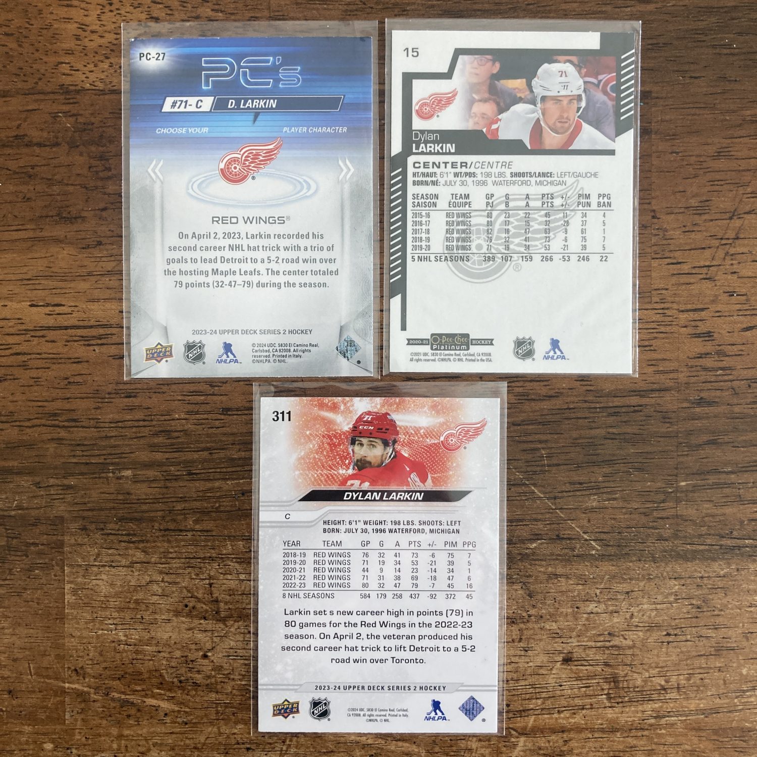 dylan larkin lot of hockey cards - instant collection bundle pack