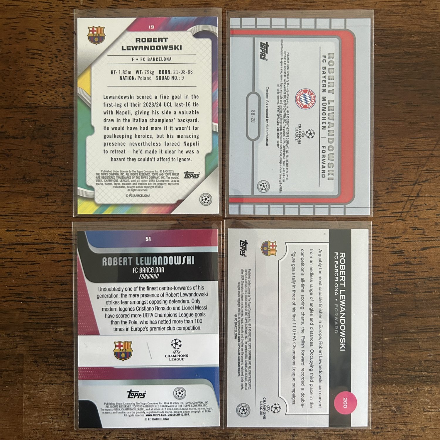 robert lewandowski lot of soccer cards - instant collection bundle pack