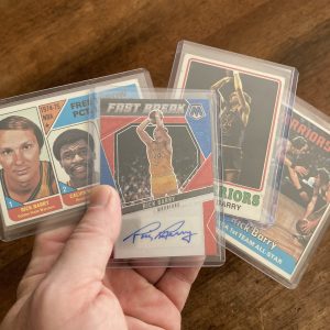 rick barry lot of basketball cards with autograph and vintage 1970s - instant collection bundle pack