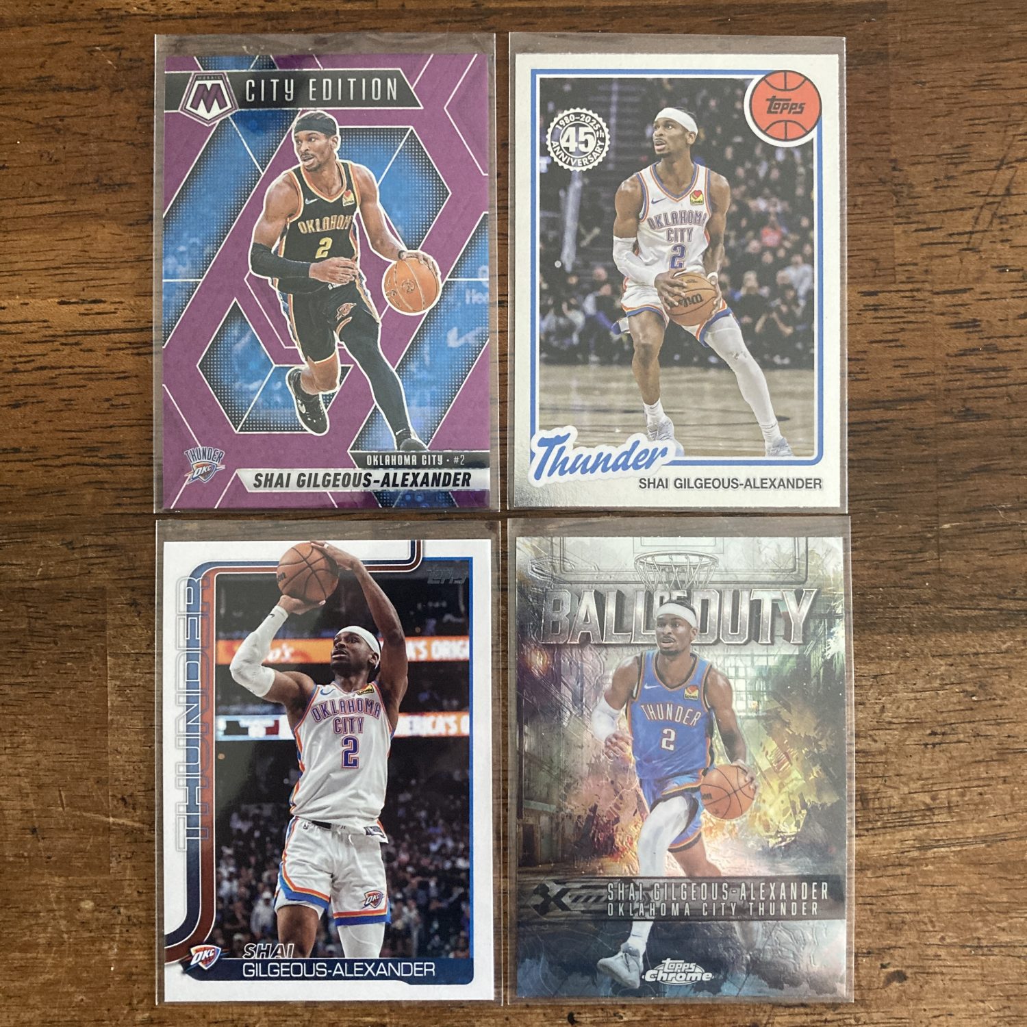 shai gilgeous-alexander lot of basketball cards, sga - instant collection bundle pack