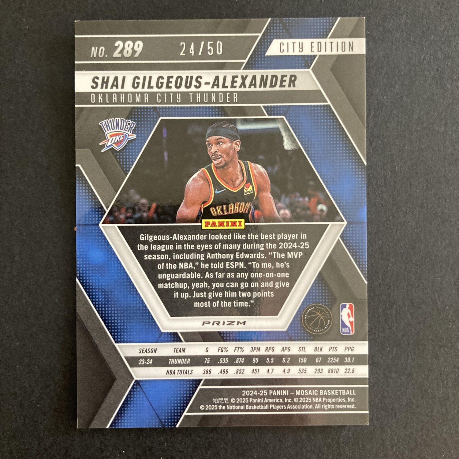 Shai Gilgeous-Alexander Pack w/Fast Break Purple /50, Lot of 4 Basketball Cards, SGA (inv4) - Image 5