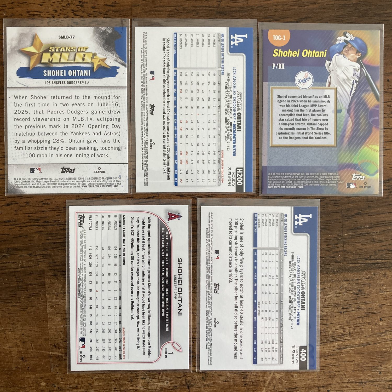 shohei ohtani lot of baseball cards - instant collection bundle pack