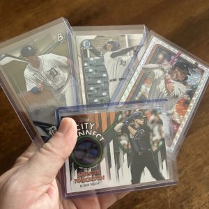 spencer torkelson lot of baseball cards, game-used memorabilia - instant collection bundle pack