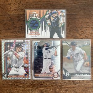 spencer torkelson lot of baseball cards, game-used memorabilia - instant collection bundle pack