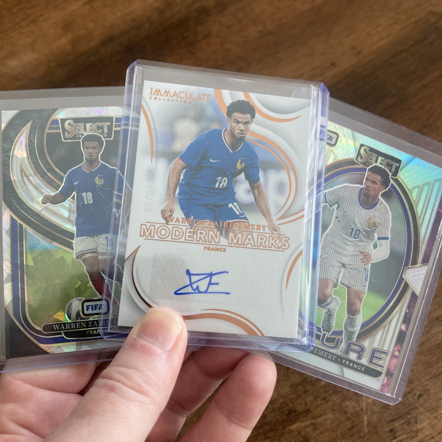 warren zaire-emery lot of soccer cards, auto autograph - instant collection bundle pack