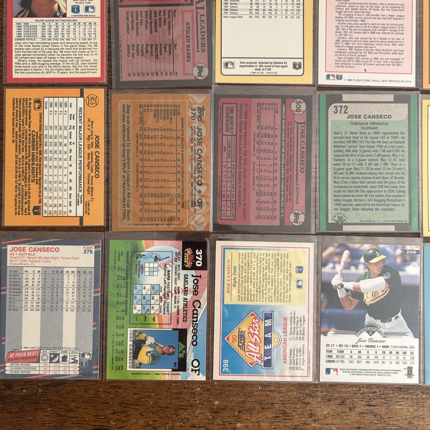 Jose Canseco Box Pack w/Autograph, Lot of 28 Baseball Cards, Vintage 80s-90s, Instant Collection - Image 15