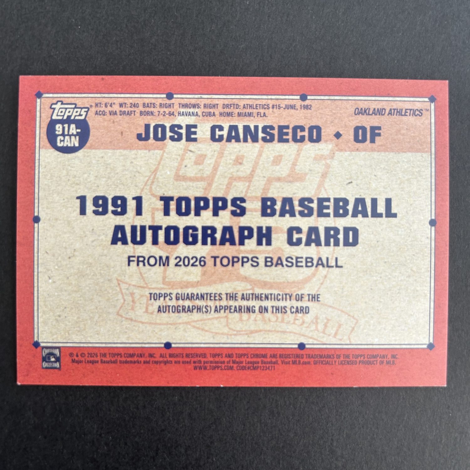 Jose Canseco Box Pack w/Autograph, Lot of 28 Baseball Cards, Vintage 80s-90s, Instant Collection - Image 6