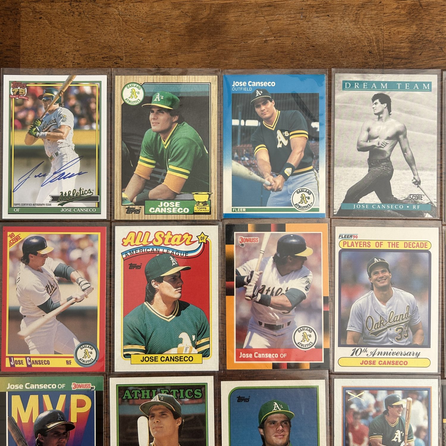 Jose Canseco Box Pack w/Autograph, Lot of 28 Baseball Cards, Vintage 80s-90s, Instant Collection - Image 9